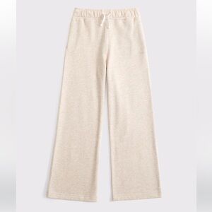 Abercrombie Girls Oatmeal Wide-Leg Sweatpants size 9/10 long
